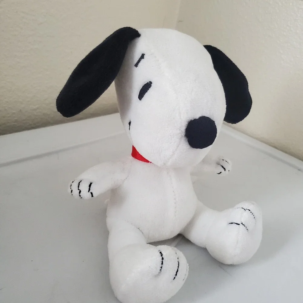 Fiesta Peanuts Snoopy Plush 6 Inch Stuffed Animal White Dog Red Collar 60139563